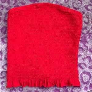 Garage Red Tube Top